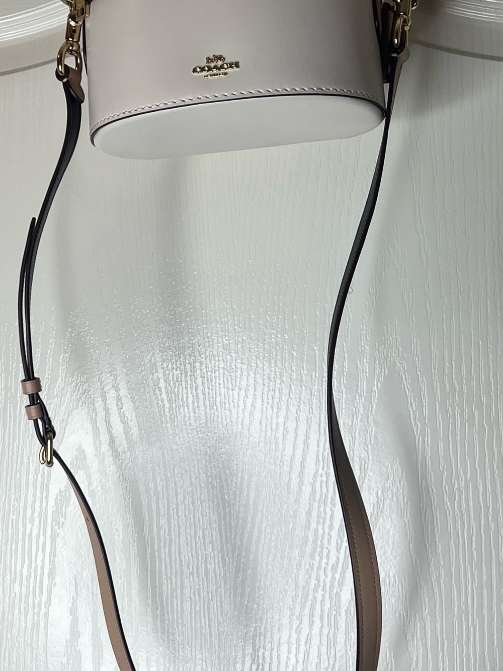 Coach Two-Tone Mini Vanity Bag - Black, White, Tan - Picture 8 of 9